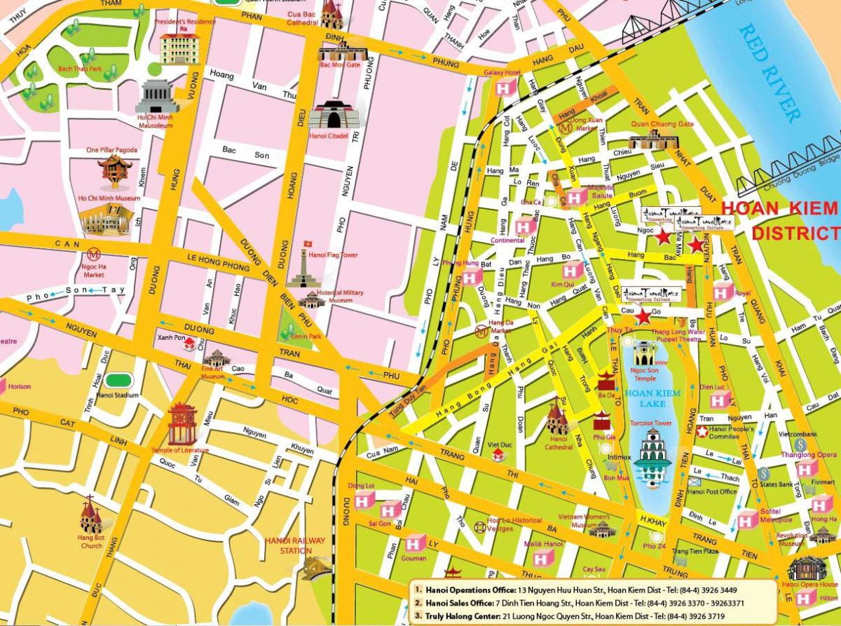 old quarter w hanoi mapa turystyczna