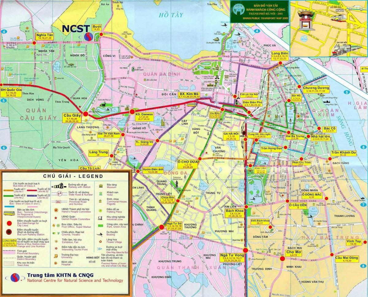 Mapie hanoi środkami transportu publicznego