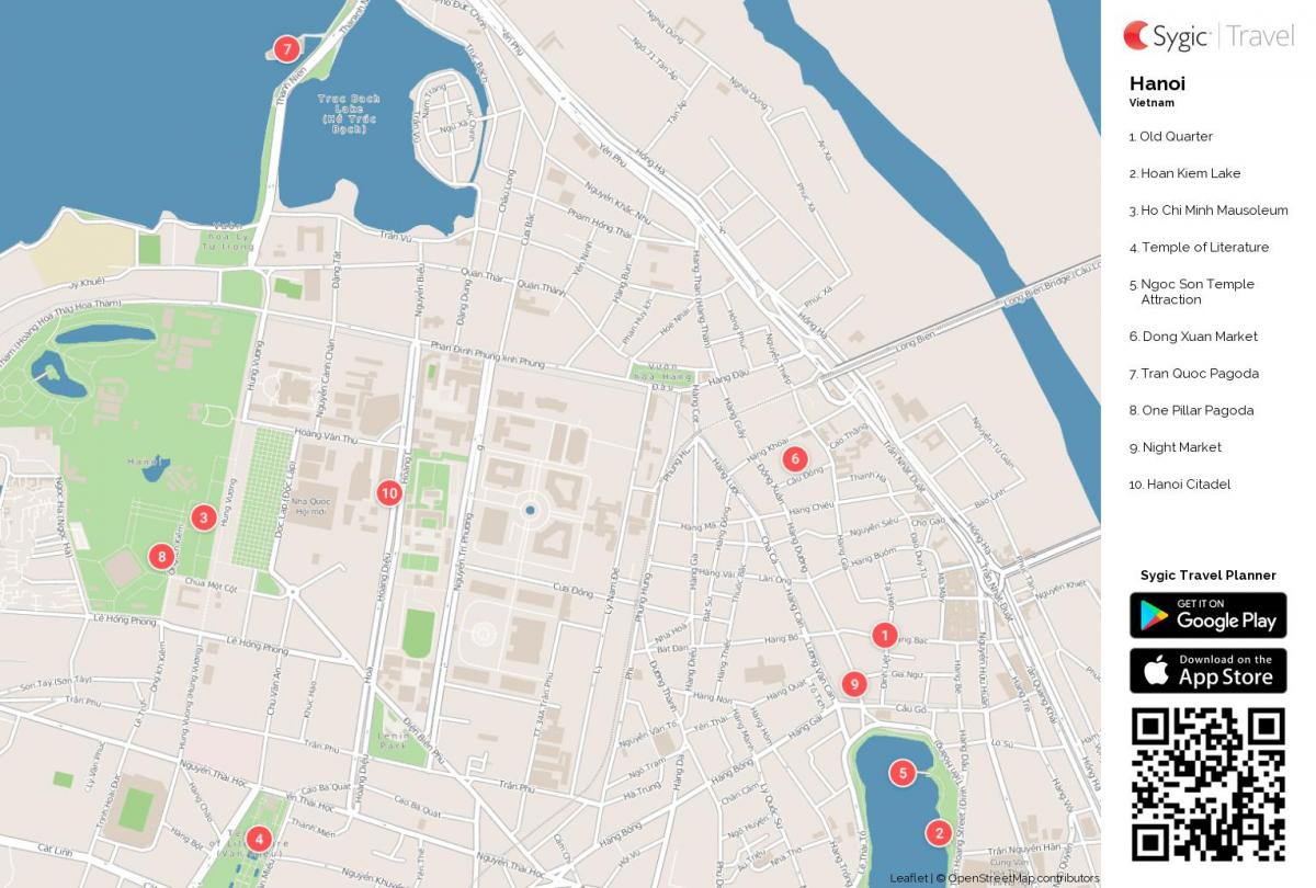 Mapa Hanoi ulica jedzenie