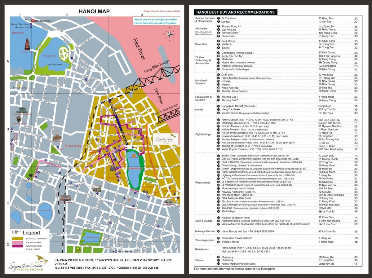mapa starej dzielnicy hanoi, Wietnam