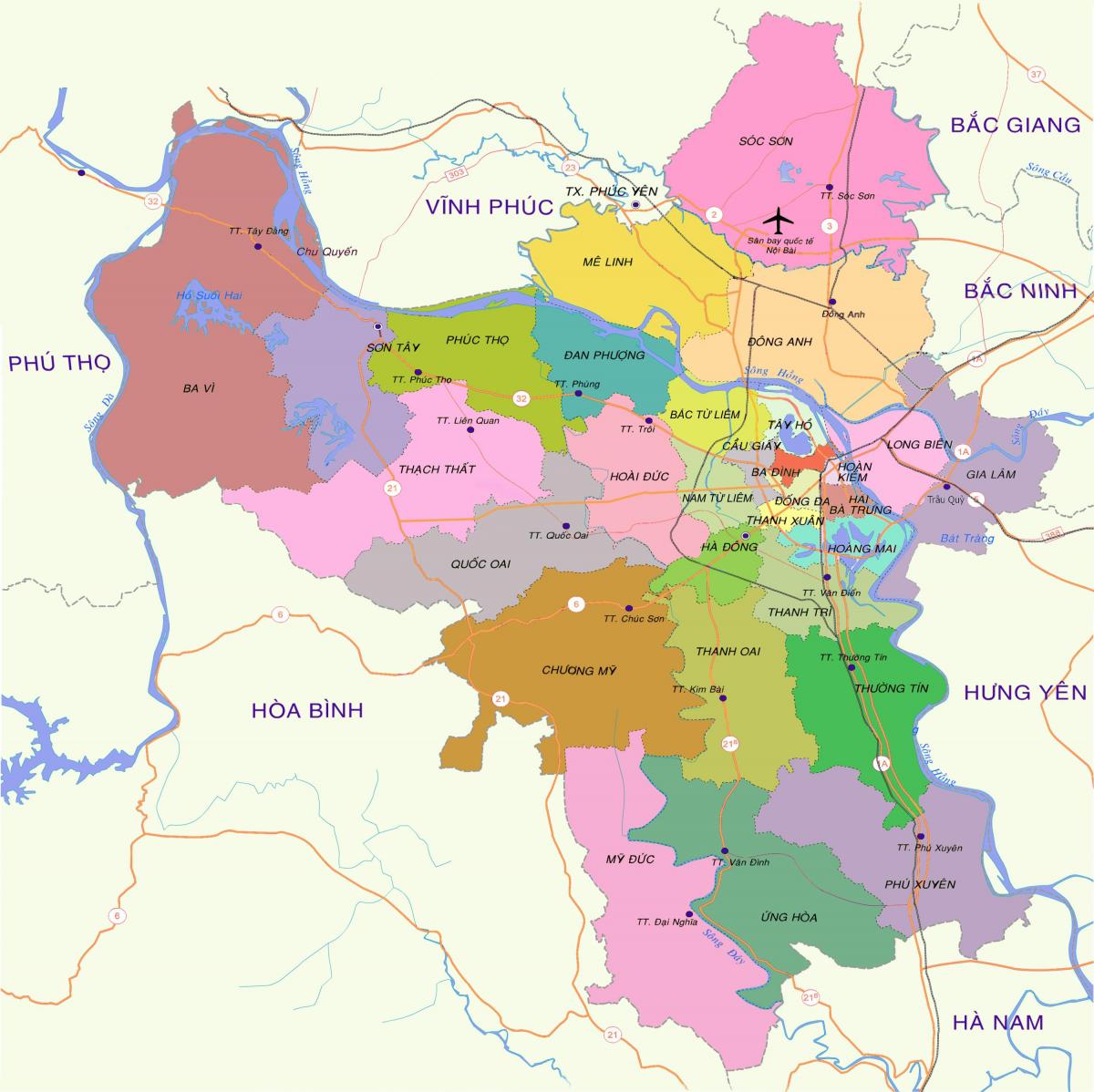 Mapie dzielnicy hanoi