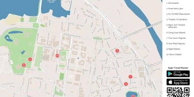 Mapa Hanoi ulica jedzenie