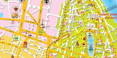 Hanoi mapie turystycznej